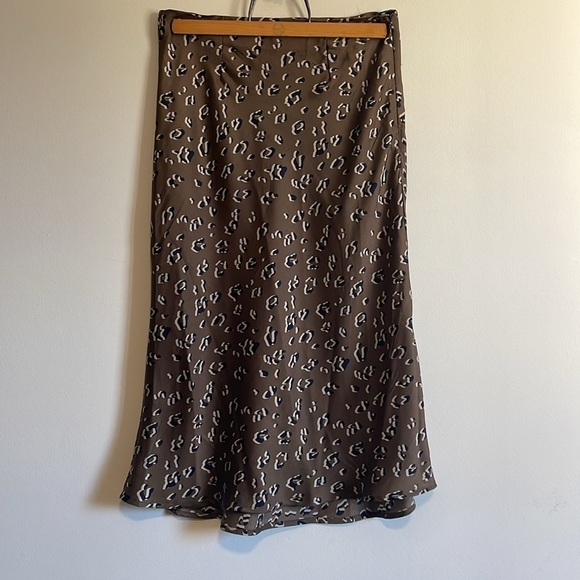 Contemporary Leopard Print Midi Skirt Hayden Med Brown Animal Contemporary - Picture 2 of 15